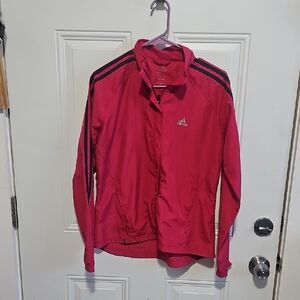 adidas Pink Jacket with Black Stripes